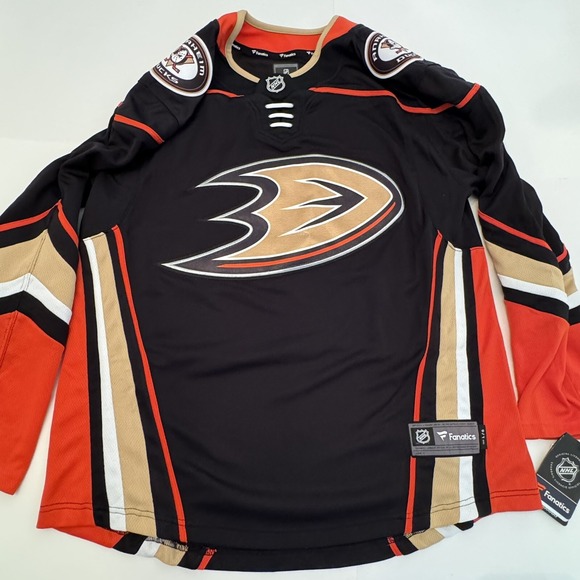 Fanatics Other - Anaheim Mighty Ducks Fanatics Breakaway Premier Jersey Black Orange Men's Large